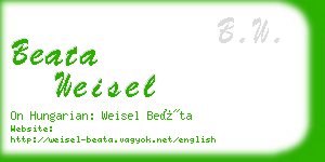 beata weisel business card